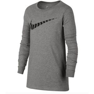 📦 NEW Boy's Medium NIKE Dri-fit Long Sleeve Top Grey 929613-063